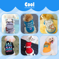 KATOLK soft breathable fabric puppy t-shirts feel cool on warm days.