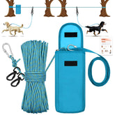 KATOLK upgraded dog tie-out cable 100ft setup for expansive outdoor exploration