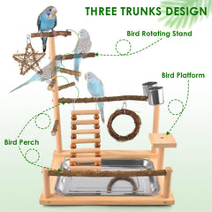 KATUMO Bird Playground rattan-chew toy encourages gentle chewing and play