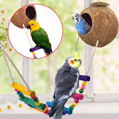 KATUMO acrylic bells add bright stimulation for parrot play