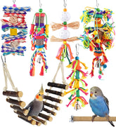 KATUMO bird toys various-types showcase enrichment and pecking play for small birds.