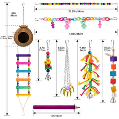 KATUMO wooden blocks and beads chew toys promote shredding and exploration