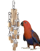 KATUMO parrot toys stainless-steel chains close-up promoting durable, engaging play.