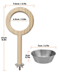 KATUMO perch with mount gasket shows easy cage installation and sturdy stability.