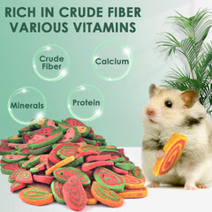 KATUMO Timothy-grass-powder detail highlights fiber-rich ingredients for healthy nibbling.