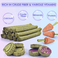 KATUMO Timothy hay sticks variety shapes for enriching small pet chewing routines.