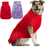 KAYCOWZA dog jacket back view highlighting plush warmth for winter.