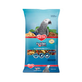 Kaytee Forti-Diet Pro Health parrot food bowl with colorful pellets supporting varied nutrition.