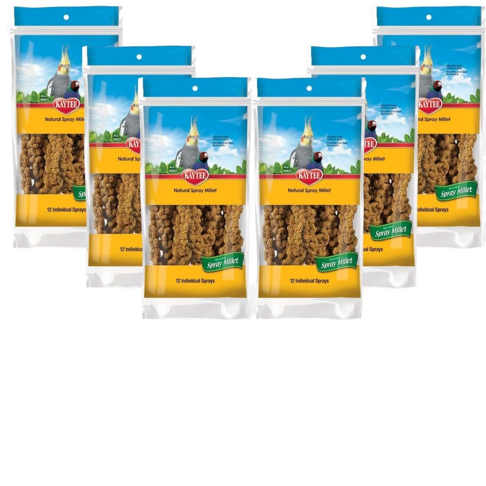 Kaytee Natural Millet Spray bundle image showing 72 bird treats for enrichment.