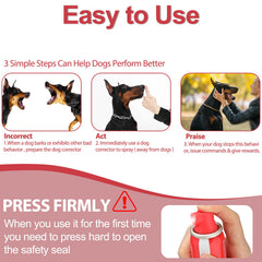 Close-up of spray nozzle from KDSZJDV Corrector Spray aids humane conditioning.