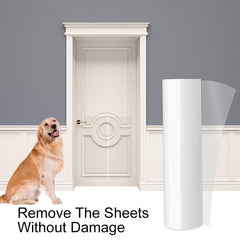 KEBE clear invisible protection on a door blends with decor