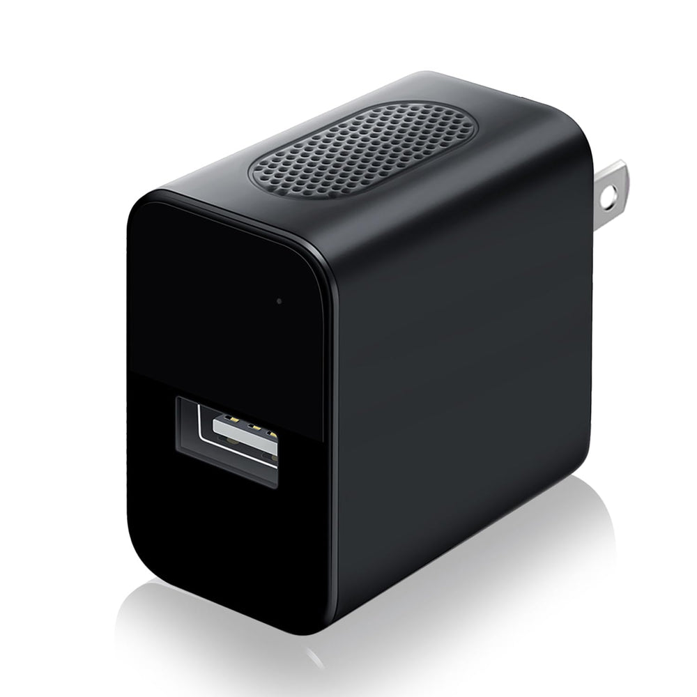 KEHZKCT 1080P pet cam discreet charger front view for covert home monitoring.