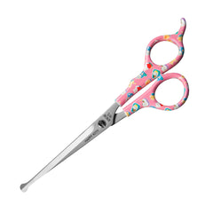 Kenchii Happy Kitty ball tip scissors assembled for safe at-home kitten grooming