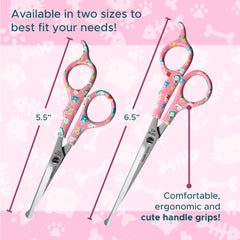 Kenchii Happy Kitty ball tip scissors micro-serrated blade prevents slips during trimming