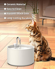 Kenepet ceramic water fountain quiet pump—low-noise operation for a peaceful home.
