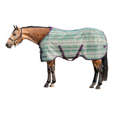 Kensington breathable sheet front view shows imperial jade color and all-season protection.