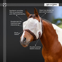 Kensington Fly Mask Atlantis breathable fabric demonstrates air flow and cooling