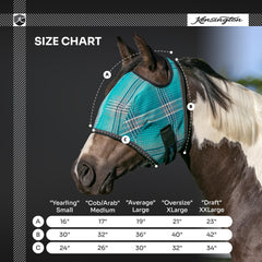 Kensington Fly Mask Web Trim close-up highlights airy mesh and sun protection.