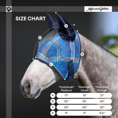 Kensington Signature Fly Mask forelock opening reduces rubbing