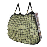 Kensington Slow Feed Hay Bag with hanging straps reduces stall mess and waste