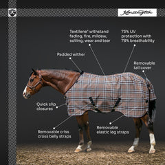 Kensington Surefit 75-inch Merlot demonstrates ample coverage for larger horses.