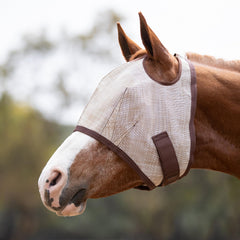 Kensington UV Horse Fly Mask dual ear opening provides comfortable protection without ear coverage