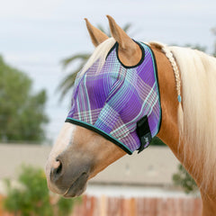 Kensington UV Horse Fly Mask side view shows dual ear openings for comfortable wear.