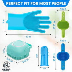 Kesarunique shampoo dispenser brush evenly distributes soap for efficient baths