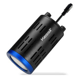 Kessil A160WE Tuna Blue front view showcasing compact LED with customizable spectrum for vibrant corals.