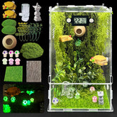 KFPSHLQE jumping spider enclosure forest side view reveals clear acrylic visibility for easy observation