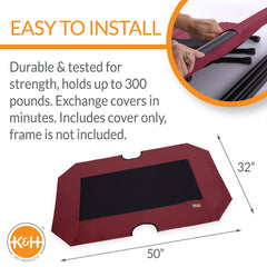 K&H Original Pet Cot Replacement Cover easy-install, no-tools swap for seasons.