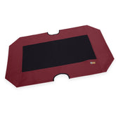 K&H Original Pet Cot Replacement Cover red-black, cooling mesh for comfortable outdoor lounging.