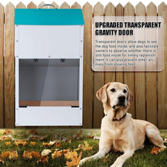 KHEARPSL gravity feeder 50lb with visible food door for timely refills.