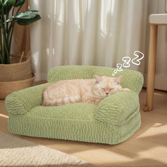 KHONSU PET orthopedic cat sofa bed side view highlighting spacious lounge for one or two cats