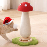 Kicari mushroom scratch post with large sisal surface for full-body scratching.