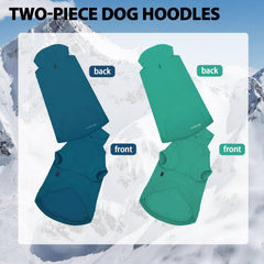 Kickred dog hoodie dark blue front view highlights breathable fabric for daily wear.