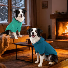 Kickred dog hoodie hood detail helps keep your pet warm on cooler days.