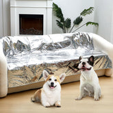 Kigley two-pcs pet deterrent mat on couch shows furniture protection with gentle deterrence