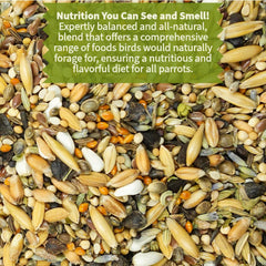 KikiBirds Granos Enteros para Loro, textura nutritiva en cada bocado.
