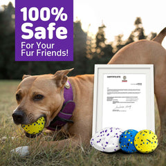 Kimee dog balls aggressive-chewer-design withstands heavy chewing sessions.