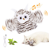 Kimee interactive owl toy cover—the durable fabric supports daily use and easy washing for happy cats.