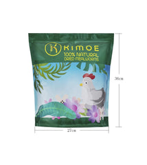 Kimoe dried mealworms bag seal close-up shows freshness-preserving resealability