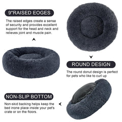 Kimpets dog calming bed inner padding illustrates supportive cushioning.