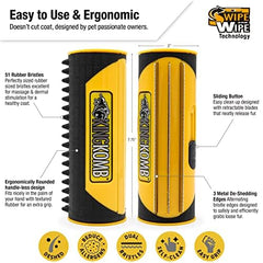 King Kanine deshedding brush close-up bristles remove undercoat and tangles for smoother coats.