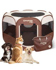 KingCamp dog playpen 29-inch front view for easy access and indoor-outdoor use
