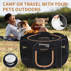 KingCamp Dog Playpen scratch-resistant fabric endures active paws and daily use.