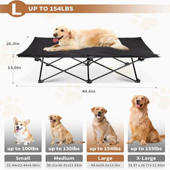 KingCamp elevated dog bed cooling mesh close-up highlights hot-day cooling comfort