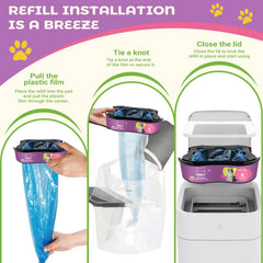 KINGLY 28ft refill unrolled shows long lasting capacity for fewer replacements.