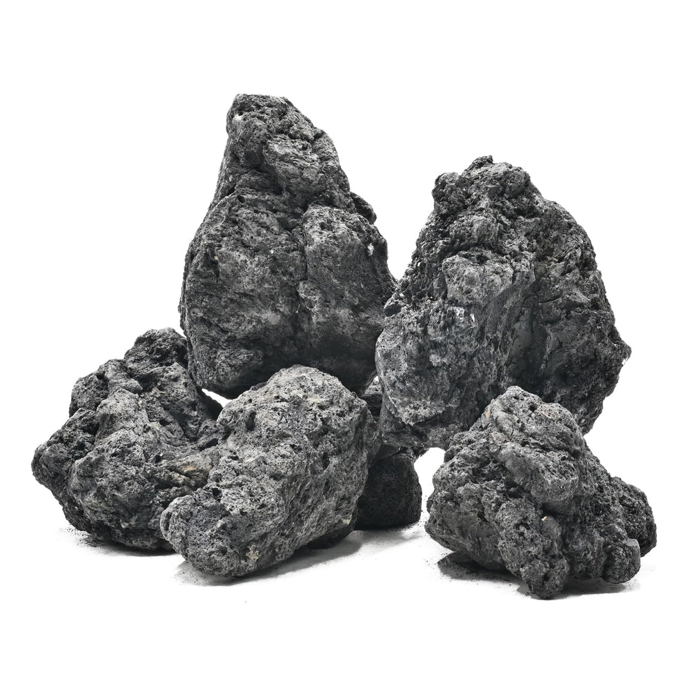 KINGRUI black lava rock close-up showing porous texture for natural aquariums