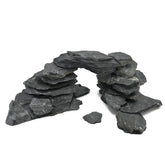 KINGRUI natural slate rock basking stone for aquarium habitat aesthetics and warmth distribution